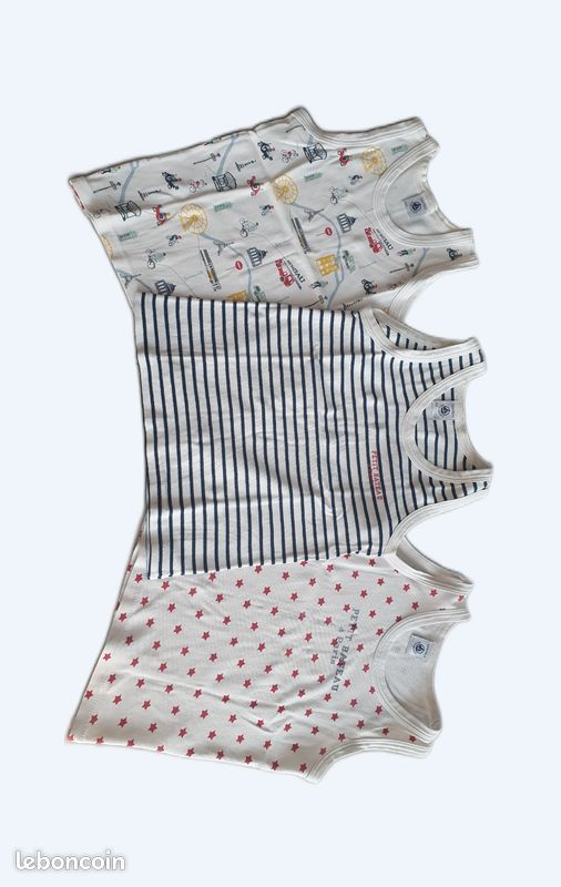 Lot 3 débardeurs Petit Bateau 6 ans (image 1)