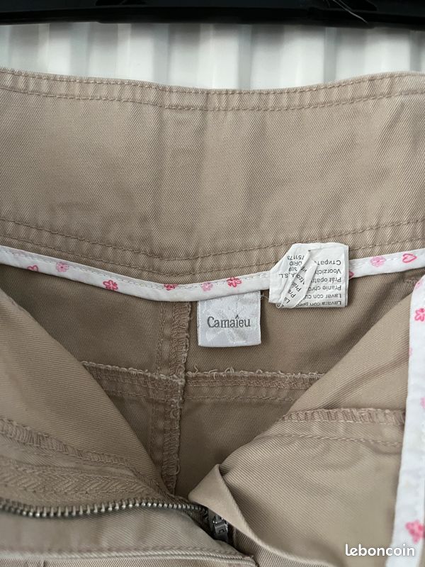 Jupe beige Camaïeu T.38 – style safari d’été, parfait état (image 4)