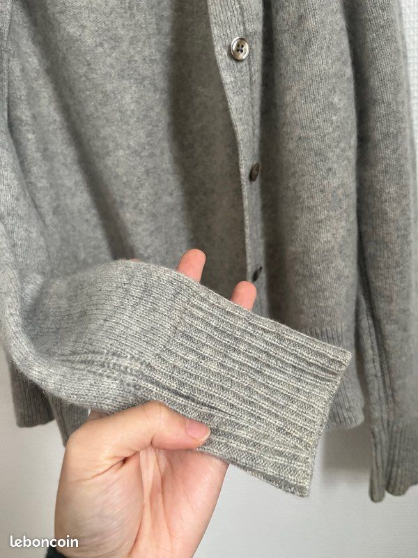 Cardigan réversible à capuche Maille de cachemire mélangé à motif
