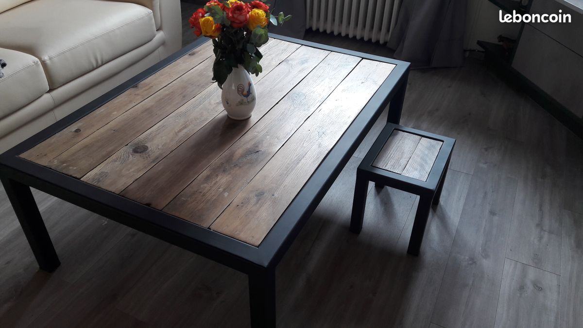 Table basse style industriel (image 2)