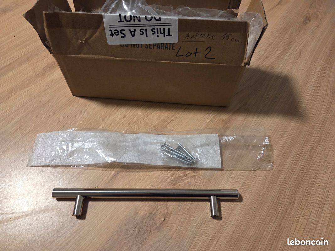 Neuf Lot de 15 poignées meuble de cuisine en acier couleur inox inoxydable (image 3)