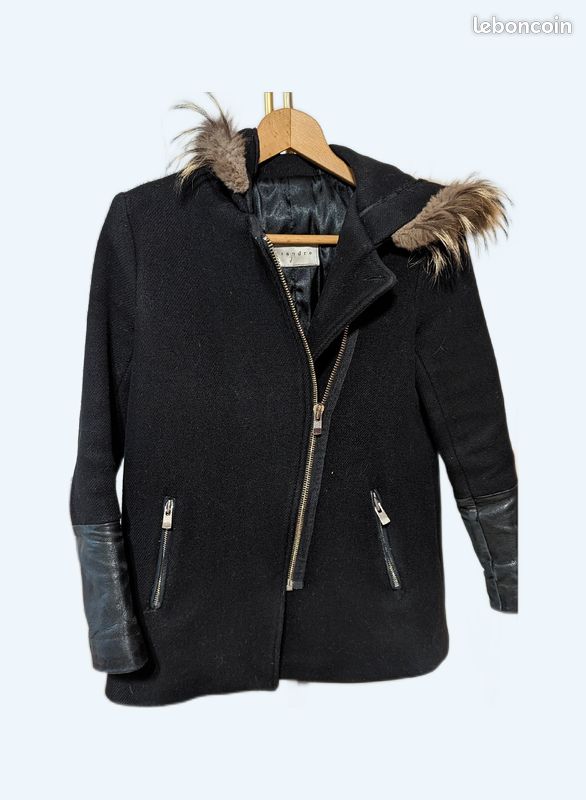 Manteau capuche SANDRO taille S ( 36) (image 1)