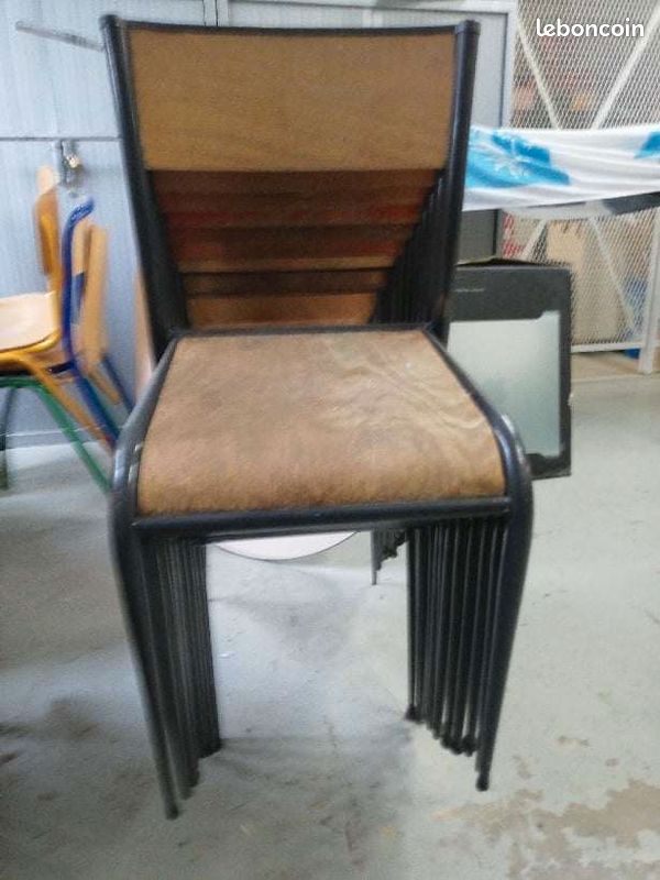 Chaises d'écoliers vintage Mullca 510 (image 4)