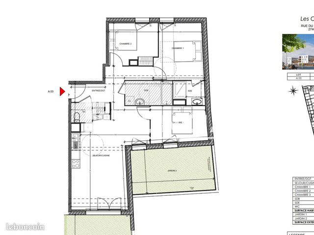 Appartement 4 pièces 75 m² · à Louviers · 75 m² · 815 €/mois