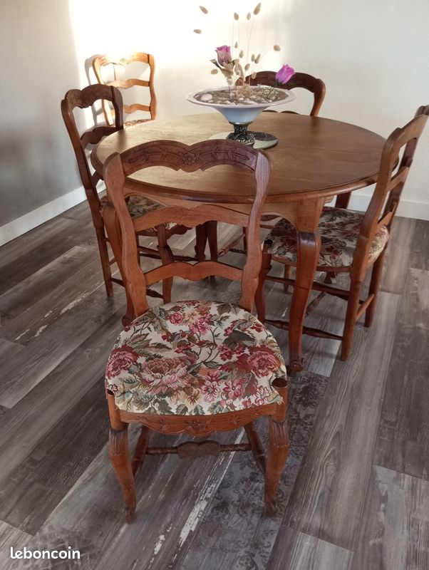 Table salle à manger avec 6chaises ébéniste (image 3)