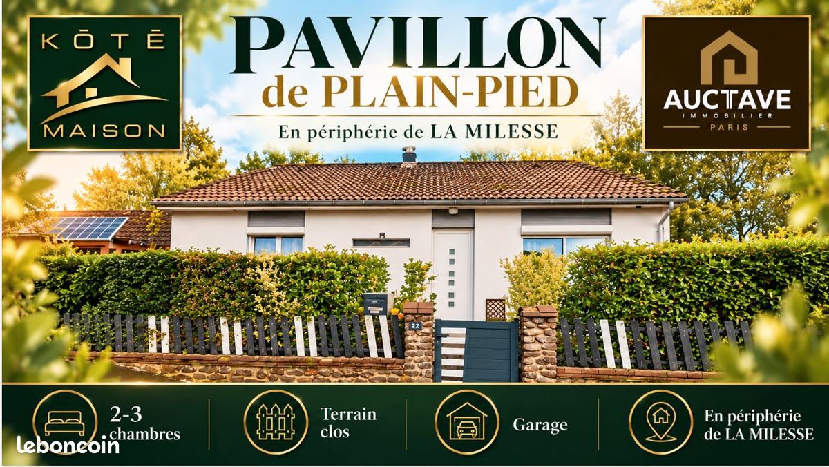 Maison 5 pièces 78 m² · à La Milesse · 78 m² · 169 500 €