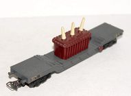 RARE Jouef HO 6581B Wagon Plateforme Surbaissée + Charge Rouleau Compresseur Corgi - Excellent état