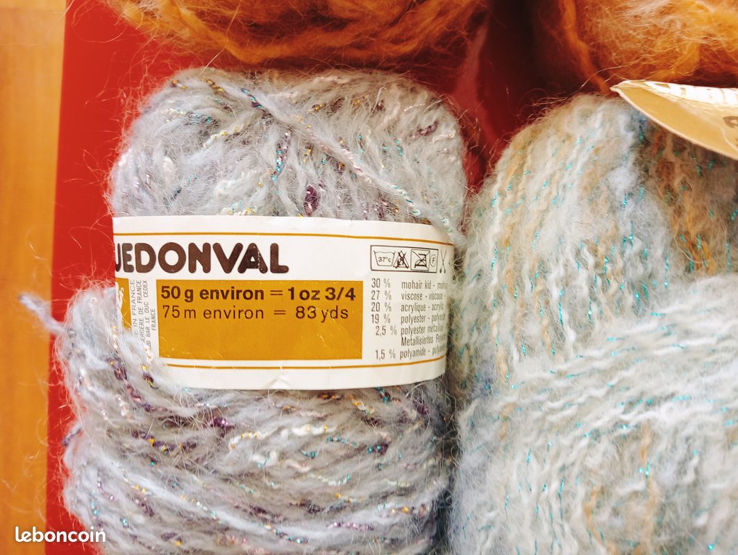 Lot pelotes laine mohair (image 5)