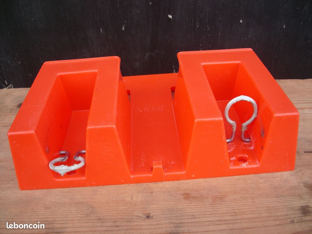 Miroir Rond Vintage des Années 70 Plastic Orange Plastique - Vendu