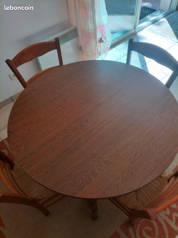 Ensemble table ronde et 6 chaises (image 2)
