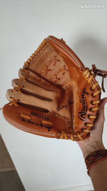 Gant De Baseball Vintage Worth Red Dot – Droitier – Cuir Marron – Années 80