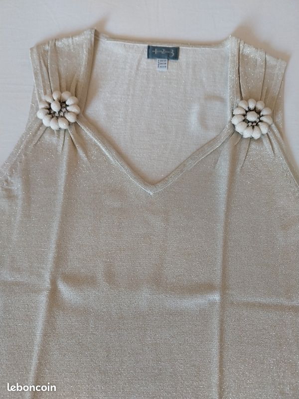 Haut Rose 123 Taille 36 - Haut Femme Occasion En Très Bon état, Couleur Rose