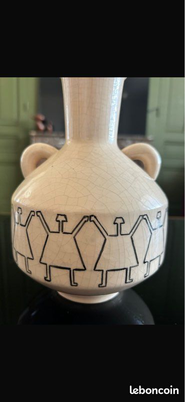 Vase vintage en céramique craquelée (image 8)