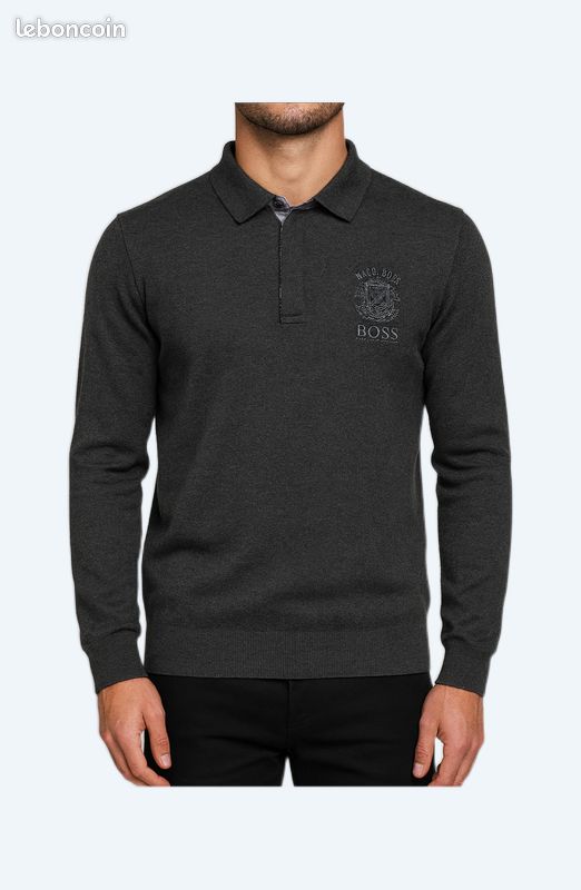 🧥 Polo Pull HUGO BOSS Homme – Taille M – Excellent état Vêtements