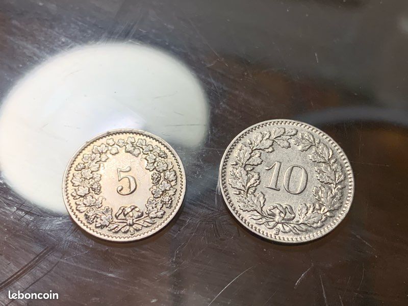 Pièces suisses anciennes Nickel SUP (image 2)