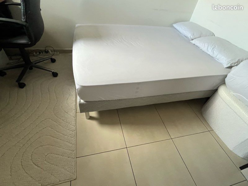 Lit 2 places matelas + sommier (image 5)