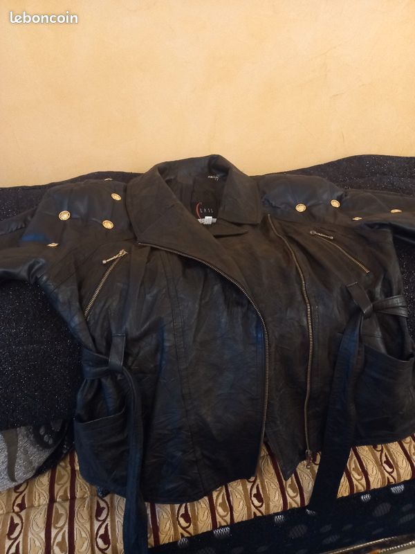 Veste en cuir femme grande taille (image 2)