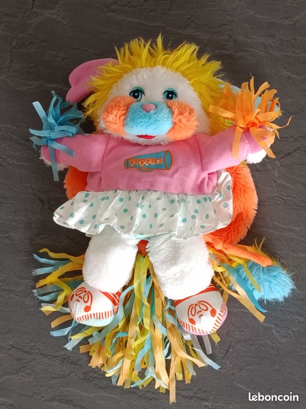 Peluche Popples Puffball Blanche Vintage – Années 80/90