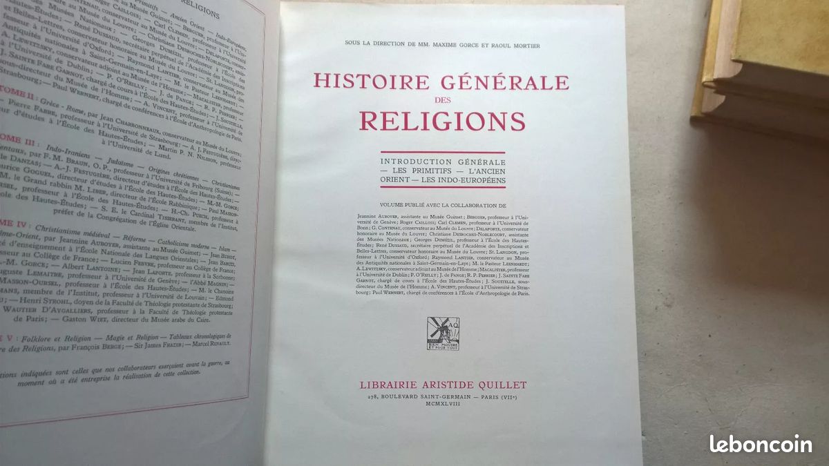 Histoire generale des religions en 4 tomes - chez quillet 1948 (image 4)