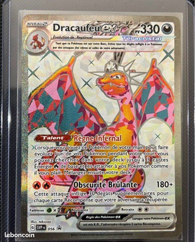 Carte Pokémon DRACAUFEU EX TERACRISTAL PROMO (image 1)