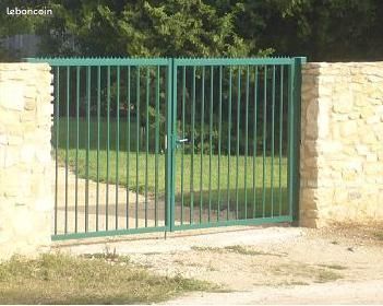 Portail barreaudé 3 x 1,20 m – Aluminium (image 1)