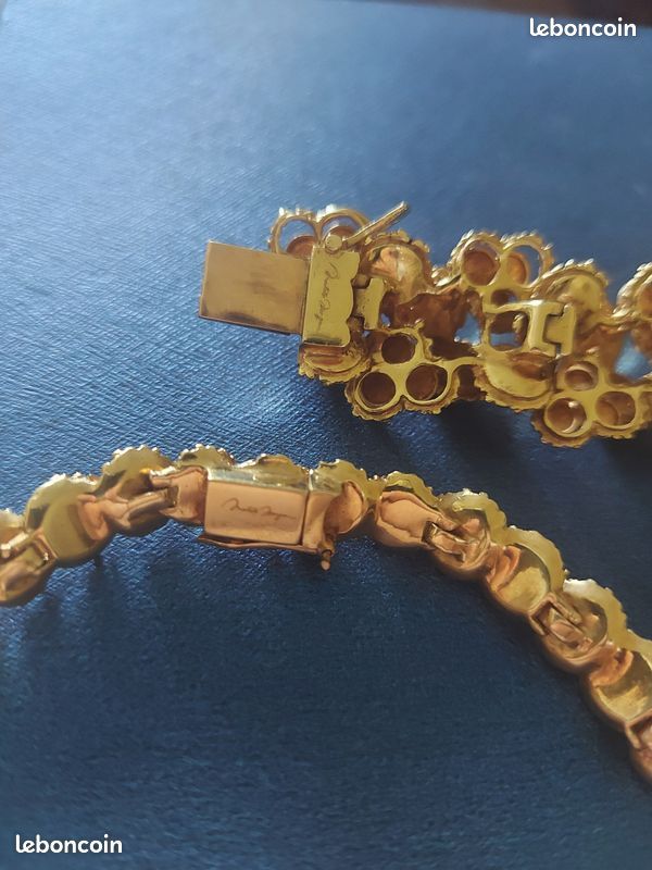 Ensemble collier et bracelet or 18 carats (image 2)