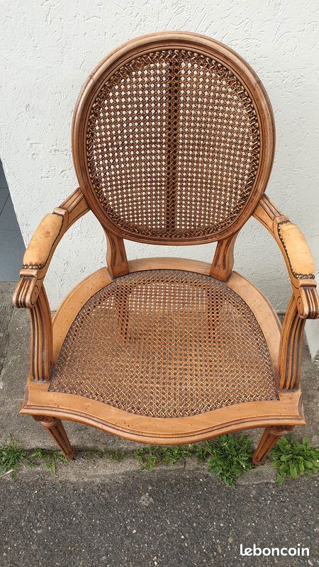 Fauteuil canné vintage (image 2)