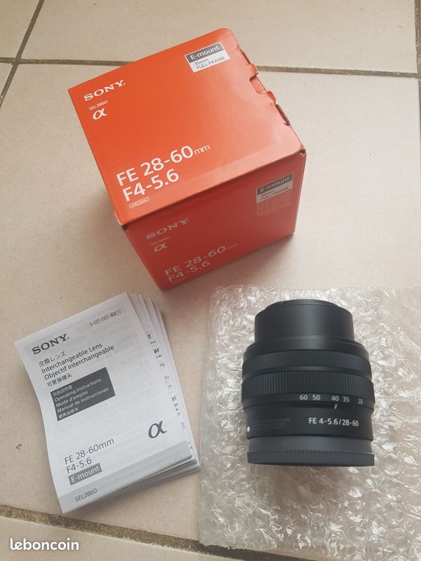 Objectif sony zoom FE 28-60mm f4-5,6 plein écran (boitier Alpha 7 III) (image 1)