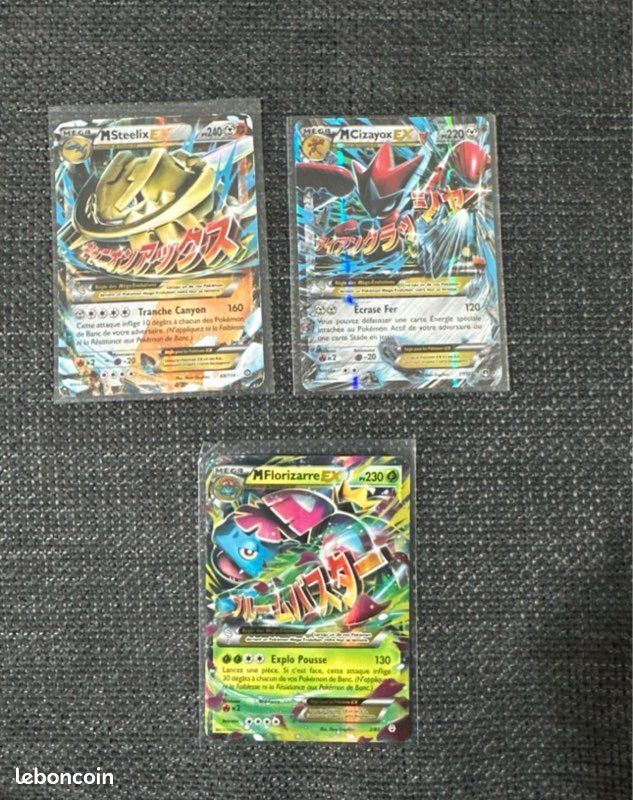 Lot de 4 cartes Pokémon réservée Collection