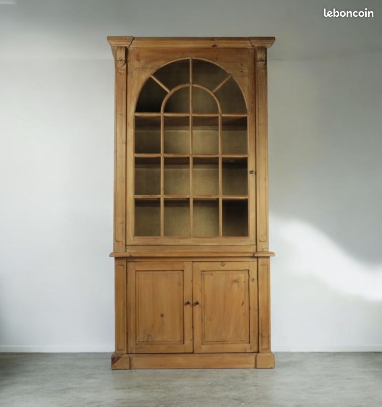 Buffet vitrine en bois Naturel - Livraison Offerte (image 1)