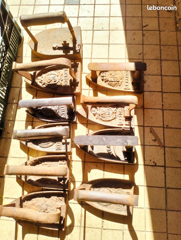 Lot de fer à repasser ancien (image 1)