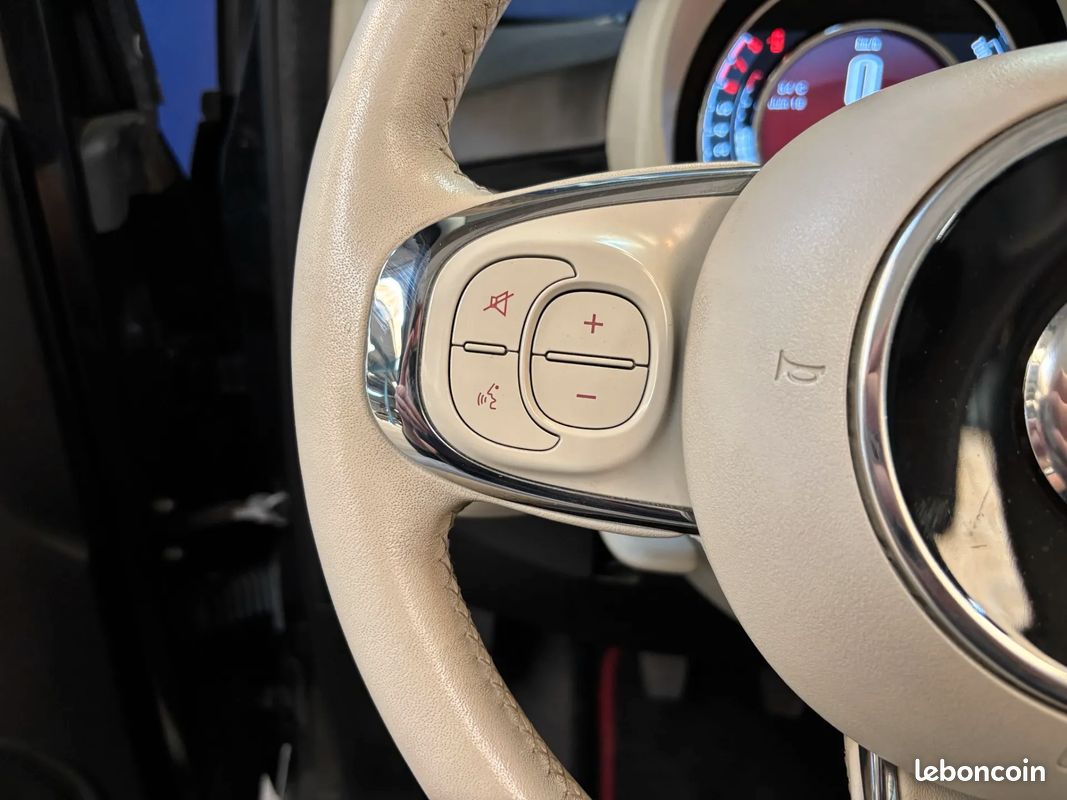 FIAT 500 1.2 69ch 69 LOUNGE - 2019 - 38 000 km - CarPlay - Cabriolet (image 10)