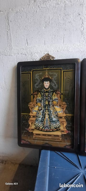 Peinture inversée empereur et imperatrice Chine (image 3)