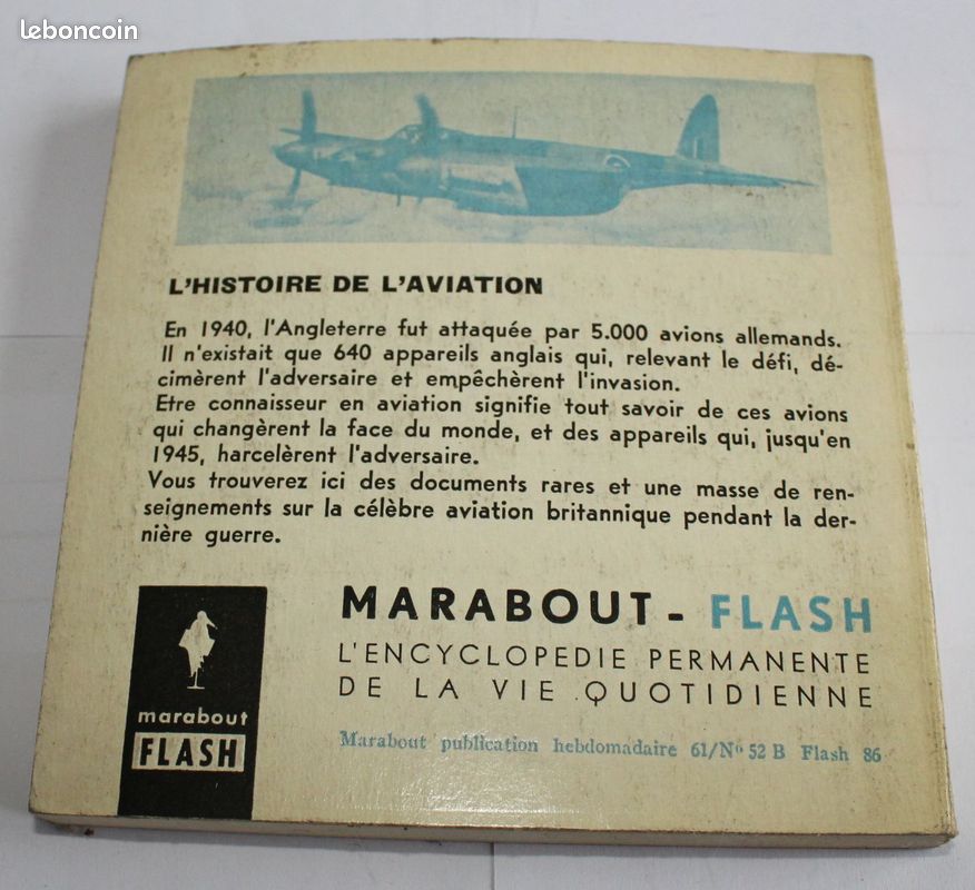 Les avions Britanniques 1940-1945 - Bibliothèque Marabout Flash N°86 - Année 1961 (image 2)
