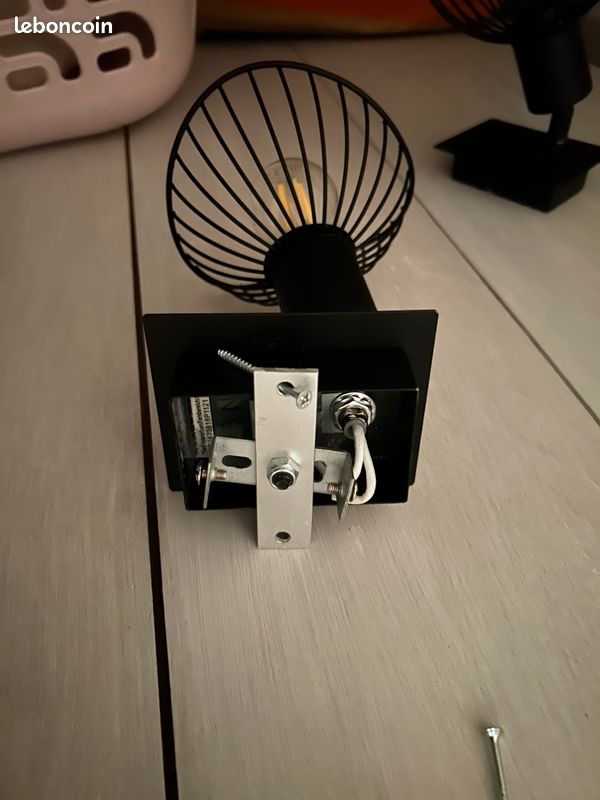 Spot art deco noir pivotant inclinable (image 7)