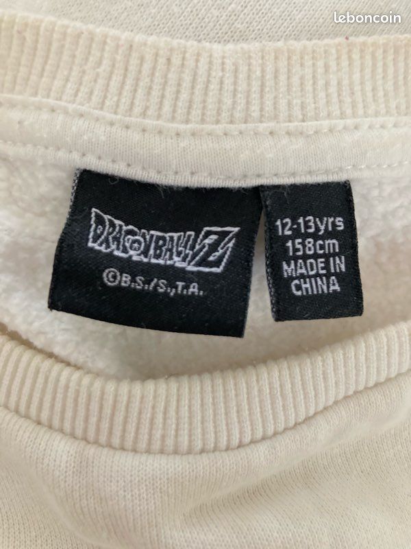 Sweat Dragon Ball Z blanc (image 3)
