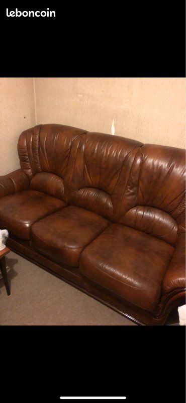 Fauteuil et Canapé en cuir de buffle (image 2)