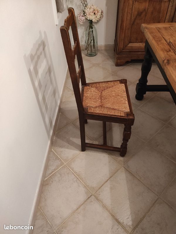 Chaise en chêne assise paillées (image 2)