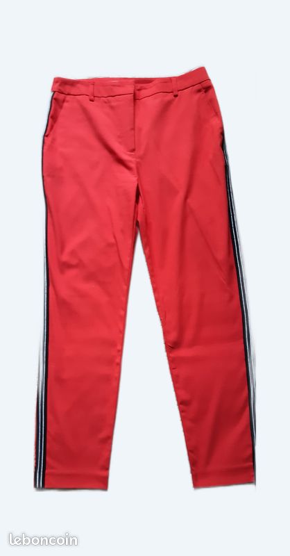 Pantalons Camaieu Pantalon Rouge Femme CamaÃ¯eu Pantalon Ecossais