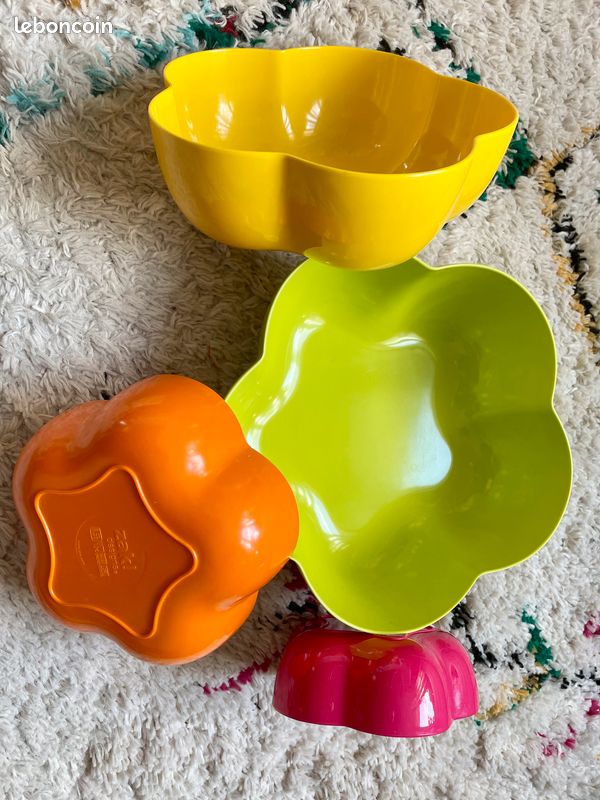 Lot De 2 Saladiers En Mélamine ZAK ! DESIGN – Vert Et Jaune, Bols Vintage Pour La Cuisine