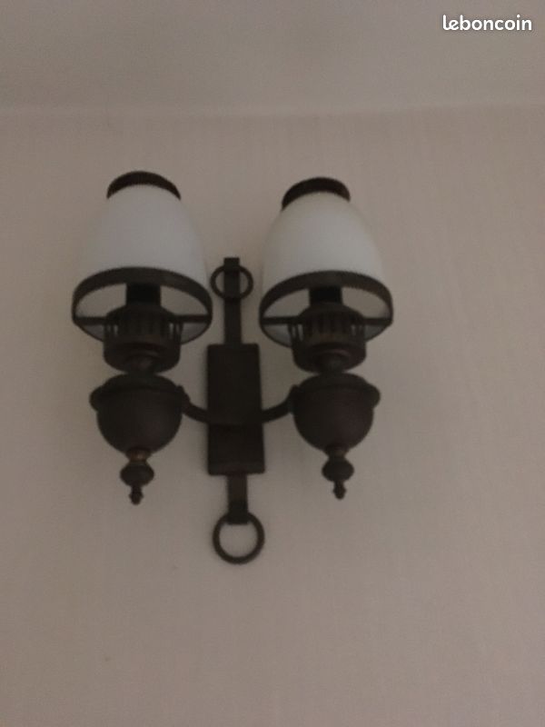 Applique et suspension ancienne laiton bronze (image 6)