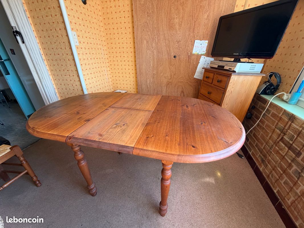 Table ovale avec rallonge (image 1)