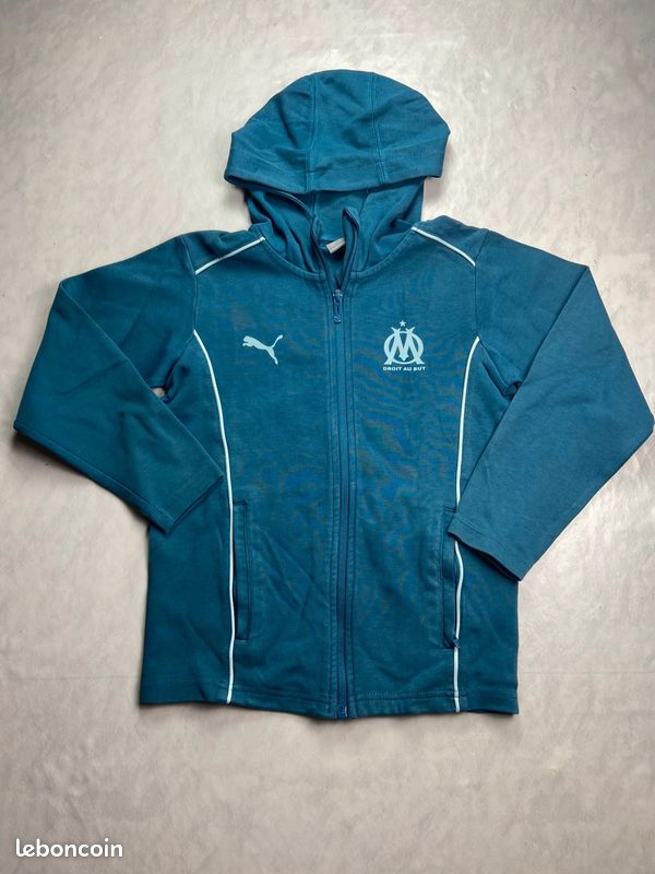 Ensemble veste / pantalon jogging Olympique De Marseille bleu/blanc taille 10 ans (image 2)