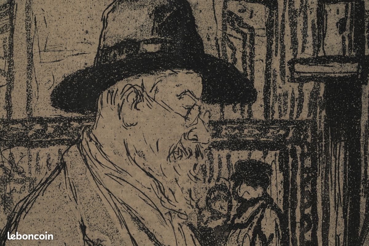 🇨🇵️ Joseph-Victor Roux-Champion / Eau-forte et aquatinte / Portrait de Maximilien Luce / 1927 🇨🇵️ (image 7)