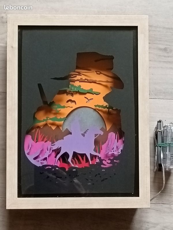 Lightbox ou cadre lumineux cow boy (image 3)