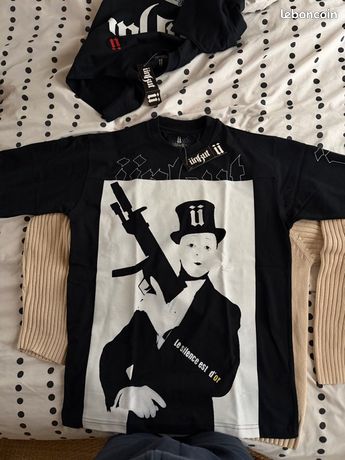 T-shirt Homme UNKUT SQUARE - Taille XS (Très Petite) - Neuf Avec Étiquettes - Haut Décontracté