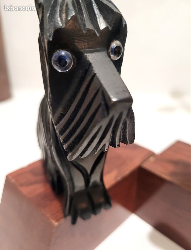 Paire de serre livres Art déco chien scottish/terrier,af1604