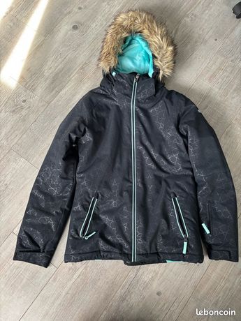 Veste Roxy Toile Enduite Noire - Taille S - Style Bomber - Occasion Très Bon état