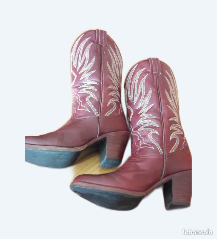 Bottes Santiag cuir taille 38 (image 1)