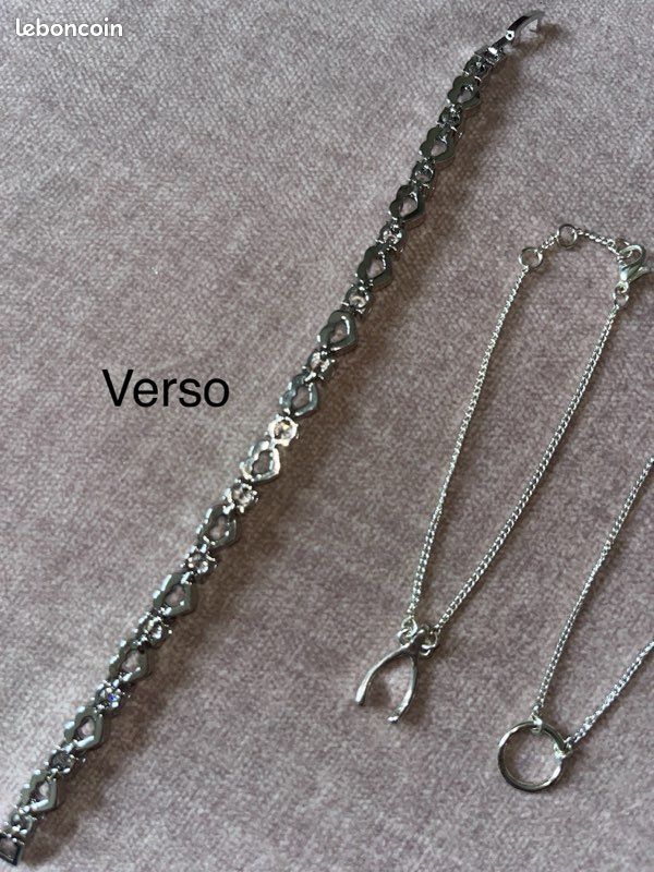 Bracelet strass et cœurs neuf (image 6)